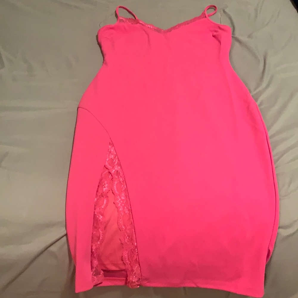 Pink midi dress for sale size XL